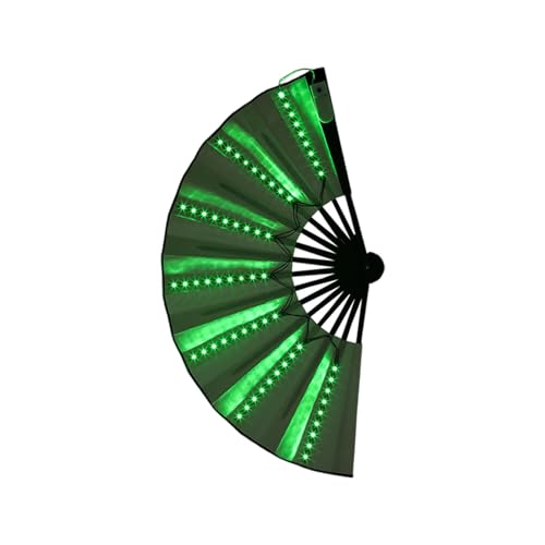 Light Up Folding Fan - Hand Foldable Fan Light Up | Decorative Folding Fans | Portable Cosplay Performance Props For Carnival Holiday, Hot Weather Cooling Tools