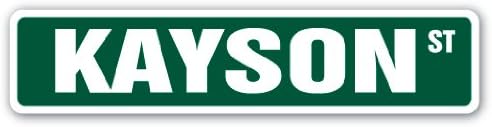 Kayson Street Sign Childrens Name Room Sign | Indoor/Outdoor | 18" Wide