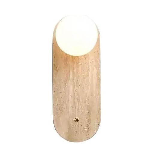 KXKLGWHN Nordic Style Wall Lamp, G9 Light Source Travertine Glass Wall Sconce, Flush Mount Ceiling Wall Light, Balcony and Bedroom Decorative Lighting Fixtures