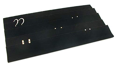 888 Display USA® Earring Display Tray Black Velvet 45 Pair Travel Insert Pad (Black Faux Velvet) by 888 Display USA, Inc - Used condition - US$10.02
