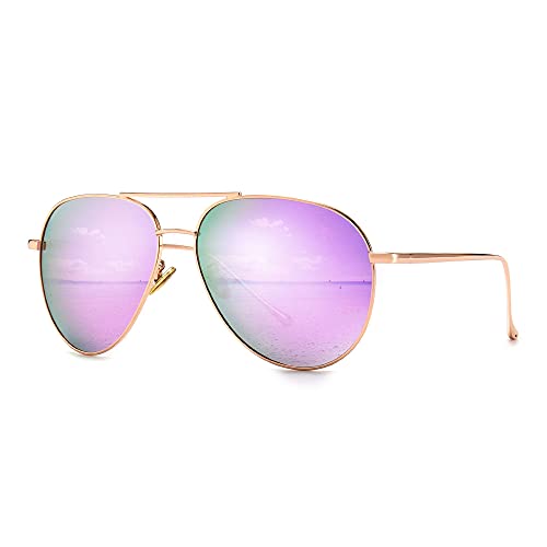 Image of SUNGAIT Women's Lightweight Oversized Aviator Sunglasses