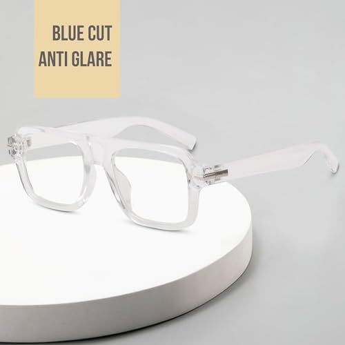 Image of Peter Jones Square Unisex Large Blue Light Blocking UV Protected Computer /Gaming Glasses (3754F)