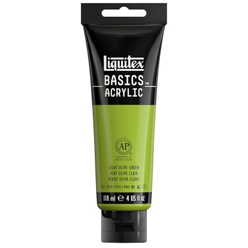 Liquitex BASICS Acrylic Paint, 118ml (4-oz) Tube, Light Olive Green