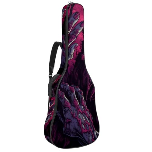 Sac guitare acoustique Halloween Zombie Hand housse rembourrée pour guitare électrique et basse