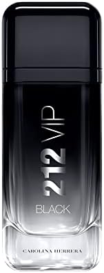 Carolina Herrera 212 Vip Black Fragrance For Men - Energetic And Spicy Scent - Notes Of Lavender, Black Vanilla Husk And Musk - Skin Friendly - Aromatic Fougere Fragrance - Edp Spray - 3.4 Oz