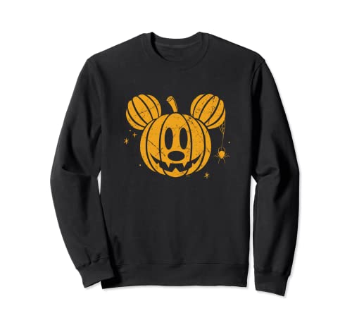Image of Disney Mickey Mouse Halloween Jack-o’-Lantern Distressed Sweatshirt