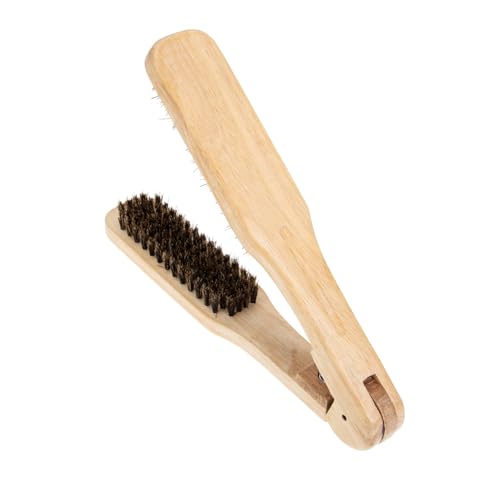 BAZEITFLOW Cepillo de Cerdas de Jabalí Peine Alisador de Madera Duradero Diseño para Peinar y Desenredar Cabello Natural y Suave