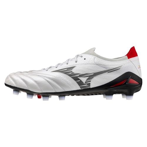 Mizuno Mens Neo IV Elite Adults Firm Ground Football Boots White/Black/Ch Red 11 UK