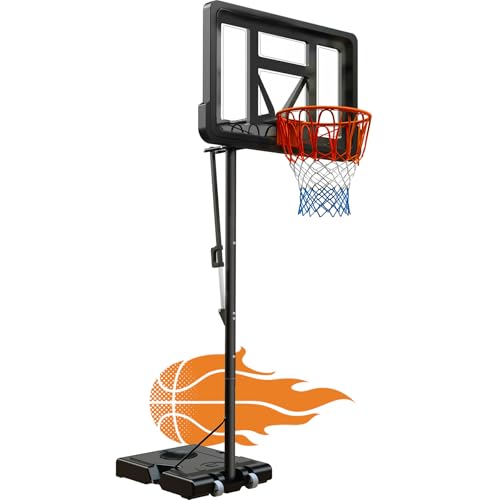 GORISE Basketball Hoop Outdoor, 7.7-10ft Height Adjustable, Portable Basketball Hoop