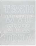2-Inch Iron-On Jersey Letters in White Open Style