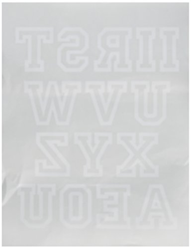 COLORSTAR CS1028-0001 Iron On Jersey Open Letters White 2In