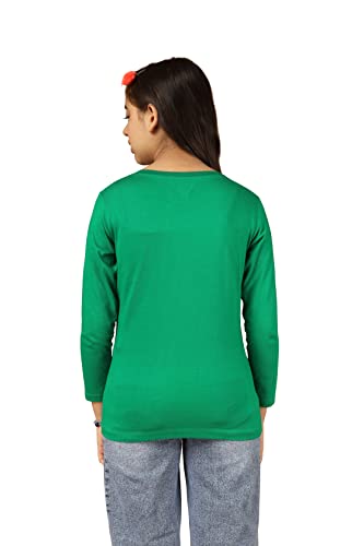 Image of KYDA KIDS 100% Cotton Girls Full Sleeve Printed T-Shirt,Regular fit Round Neck Tops (Pack of 3)