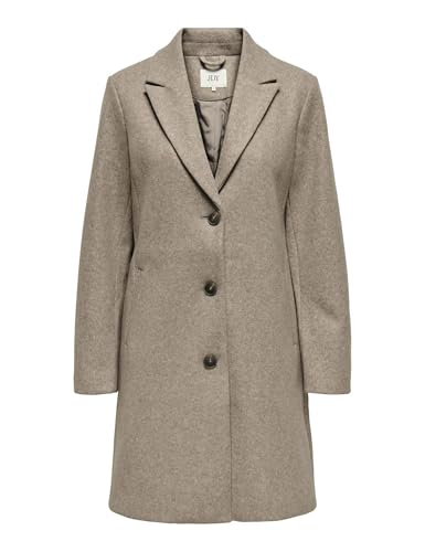 JdY Damen Jdyecho Coat Otw Noos Langmantel, Nature/Detail:MELANGE, M EU