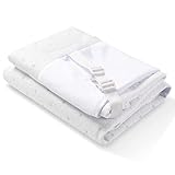 Mattress Topper Cover King, Lavender Infused Premium Bamboo Zippered Cover for Mattress Topper with