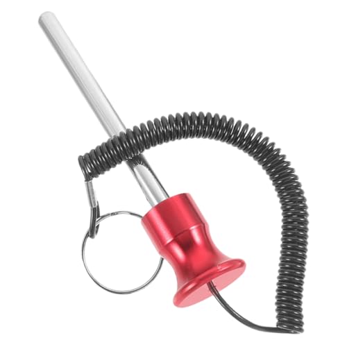 PACKOVE Pasador de Pesas de Fitness de Metal Rojo 10x80 Mm, Accesorio para Máquina de Polea de Cable, Pin de Carga para Entrenamiento de Fuerza en Gimnasio y Casa, Pieza Resistente