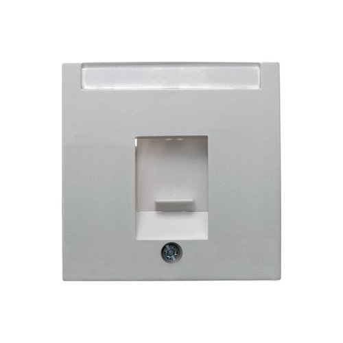 Tapa central con protección contra suciedad y portaetiquetas series berker S.1/ B.3/ B.7 de hager, blanco polar, mate
