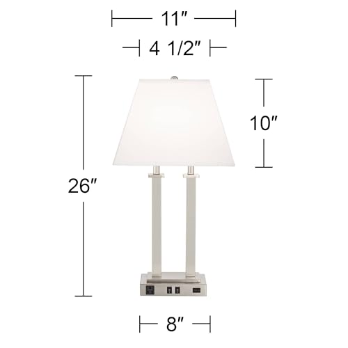 Lámpara de mesa moderna Possini Euro 26" con USB miniatura 4