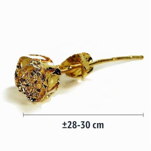 Mikamax Złota Róża Wyjątkowy Prezent, Złoty, 30 cm