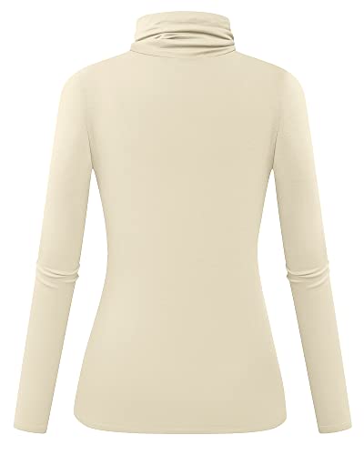 Image of Herou Womens Long Sleeve Turtleneck Slim Fitted Lightweight Casual Active Layer Tops Shirts