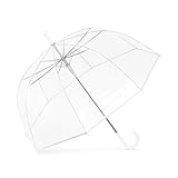 ShedRain Bubble Clear Umbrella, Auto Open, See-Through, Rain & Windproof, for Weddings, Proms and Events