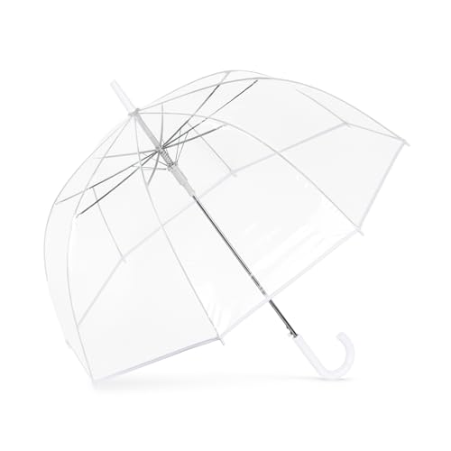 ShedRain Bubble Clear Umbrella Auto Open See-Through Rain & Windproof for Weddings Proms and Events