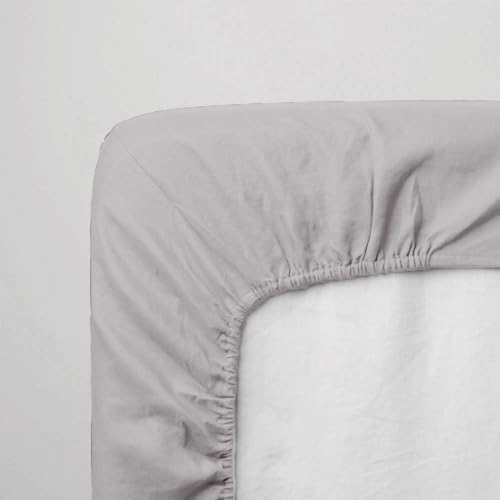 Drap housse impermeable 90x200 cm DOMIVA des nuits douces en gris perle