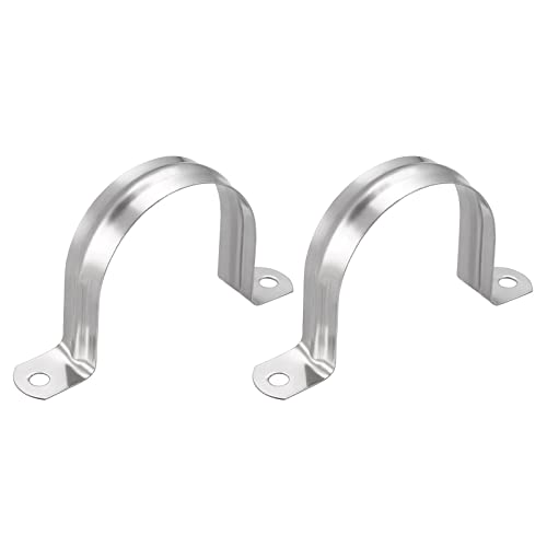 QUARKZMAN Tuberías Abrazaderas (60mm/2,36) 2uds, 304 Inoxidable Acero U Tubo Tensión Clip Soporte - para Fontanería Tubería Alambre