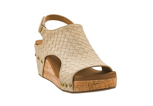 Image of Corkys Footwear Womens Carley Wedges, Featuring Corkys EVA Foam Cushioned Insoles, A 2.5 Inch Heel, Lightweight For All Day Wear, And Hook And Loop Closure