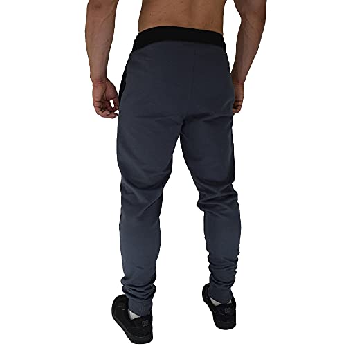 Calça Masculina Moletom Slim Jogger MXD Conceito Cores Tradicionais (M, Chumbo)