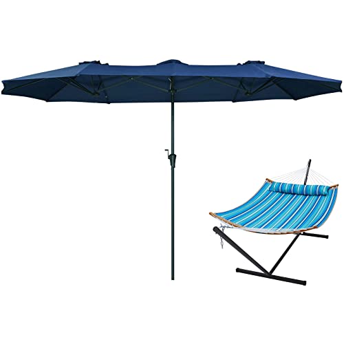 Superjare 13Ft Umbrella Outdoor Patio And Hammock With Stand #TOP2