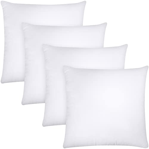image for Utopia Bedding Throw Pillow Insert (Set of 4, White), 18 x 18 Inches P