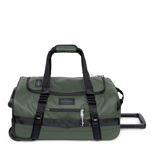 Image of Eastpak Duffel Pack Wheel S - 38L Wheeled Duffel with Telescopic Handle, Convertible Backpack Straps, Weatherproof Finish & Gear Loops