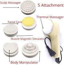 Image of Electric Facial Cleansing Brush & Skin Care Massager Set with Interchangeable Heads - Deep Pore Cleanser, Gentle Exfoliating & Face Massage Tool for All Skin Types, At-Home Spa Skincare (Pack of 1)