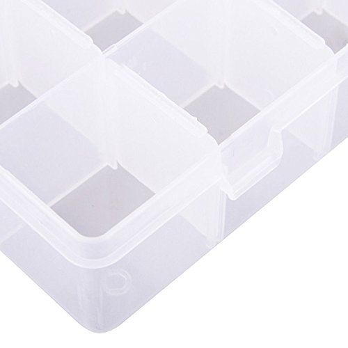 1pcs Float Fishing Lure Hook 18 Slots Adjustable Plastic Tackle Holder Box Case Organizer