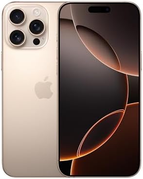 Apple iPhone 16 Pro Max 512 GB: 5G Mobile phone with Apple Intelligence, Camera Control, A18 Pro Chip and a Huge Leap in Battery Life. Works with AirPods; Desert Titanium