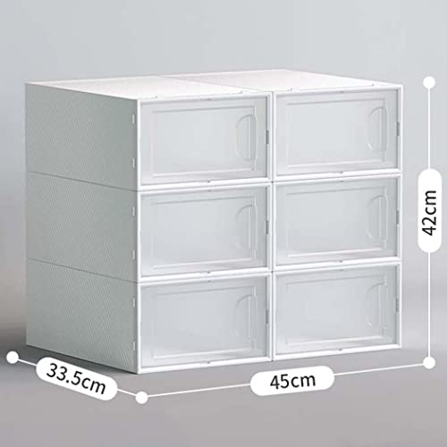 Boîte à chaussure en plastique transparent lot de 6 empilables - 7