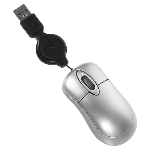 Mouse Fotoelettrico Mini Da Viaggio Filo Compatto Beige Minuscolo Dito Parola Per Mini Topo Ottico Retrattile Topo Viaggiante Portatile Cablato Piccolo Colore Casuale