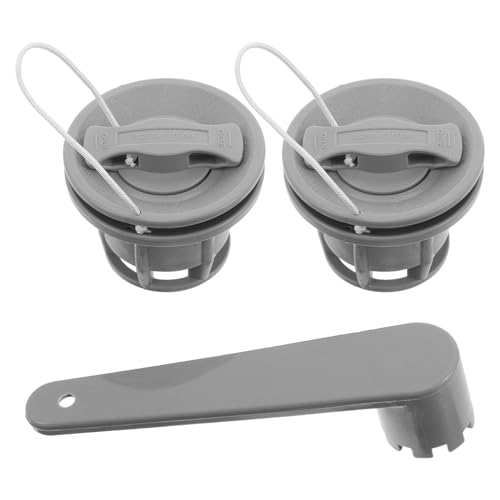 Valve de gonflage pour bateau gonflable en TPU gris avec clé 8 dents