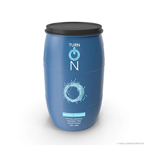 Turn On Water Based Sex Lube 55 Gallon Drum Premium Personal Lubricant, Long Lasting Formula for Condom Safe Vegan Ph Balanced Hypoallergenic & Paraben Free Intimacy, Gel Lube for Men Women & Couples