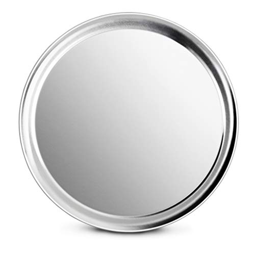 New Star Foodservice 50899 Pizza Pan/Tray, Wide Rim, Aluminum, 14 Inch, Pack of