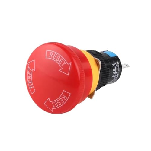 Arrêt d'urgence 16mm bouton poussoir coup de poing YJ-LA16-11ZS-A pour sécuriser vos machines