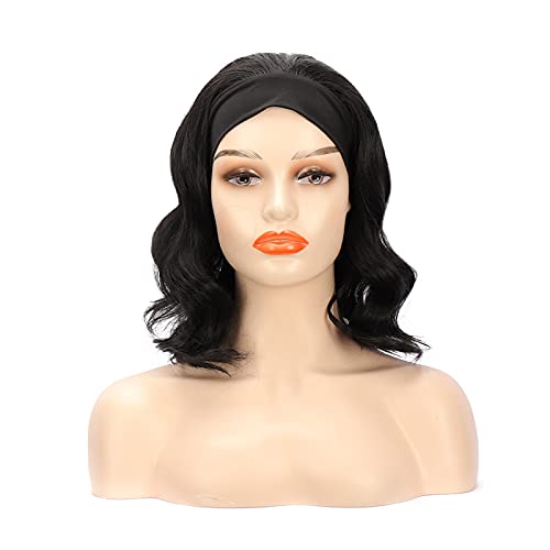 Perruques cosplay courtes bouclées LWZ cheveux synthétiques dames