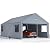 2 Car Carports 20x20 Heavy Duty,Portable Garage with 180g Removable Side Walls&Doors, All Weather Shelter Shed Canopy with Reinforced Steel Poles for Cars&SUVS, Trucks, Boats, and Automobiles(2 Box)