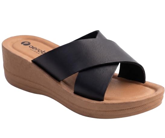 aeroblu Ultimate Comfort Mid Heel Slippers for Women | Classic Cross Strap Design | Cushioned Footbed | Anti-Skid & Durable Heel Slippers for Girls | Ideal for Party, Ethnic and Daily wear-picture-20