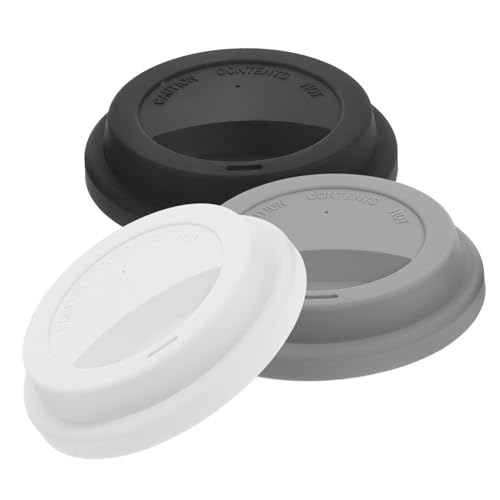 WEKADRIN Lot De 3 Couvercles De Tasse En Silicone Universels 3.54 Pouces Couvre-Tasses Réutilisables Anti-Fuite Pour Mugs Verres Protection Boissons Cuisine