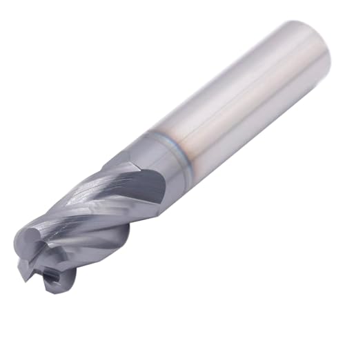 Image of 1 /2 inch 4 Flute Solid Carbide End Mill, 0.125 inch Corner Radius, AlTiN Coated | 30 Degree Helix, 1 /2 inch Cutting Diameter, 1 /2 inch Shank Diameter, 1 inch Length of Cut, 3 inch Overall Length
