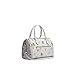 COACH Rowan Satchel (Crossgrain Leather, Chalk/Glacier White/Hula