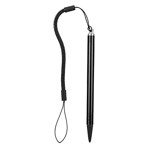 Kafuty Universal Touch Pen, Black/Silver/Red Resistive Stylus POS PDA Navigator Tablet Screen Touch Painting Pen with hanging Spring Rope(Black) Cover