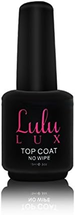 Lulu Lux No Wipe Top Coat Soak off UV LED Nail Gel Polish Long Lasting Gloss Beauty Salon Manicure – Premium Top coat 15ml