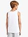 Somaibo Boys Tank Tops Quick Dry Athletic Basketball Undershirts Kids Mesh Sleeveless Shirts for Youth White